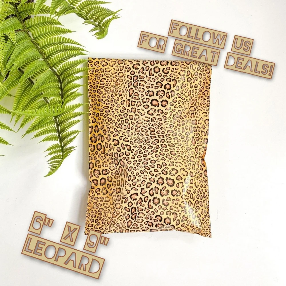 50 Leopard 6x9 Poly Mailers